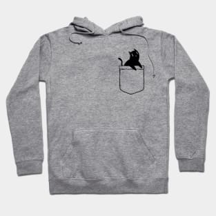 Pocket Black Cat Hoodie